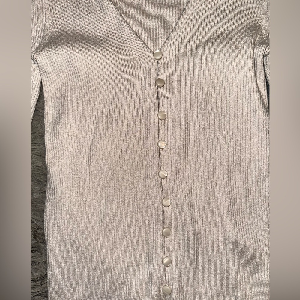 Express Beige Ribbed Knit Top Size (S-P) - Picture 4 of 4